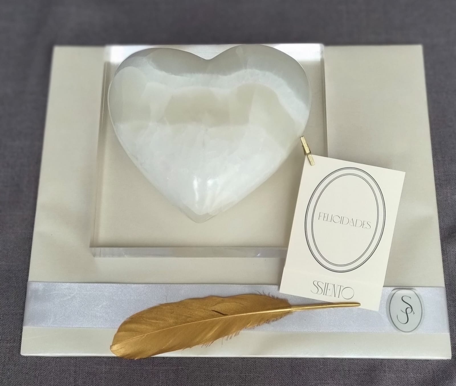 CORAZÓN SENCILLO DE PIEDRA ONIX 3D - Imagen 2