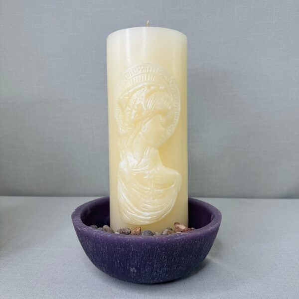 BOWL GRIS Y CAFÉ CON CIRIO - Imagen 4