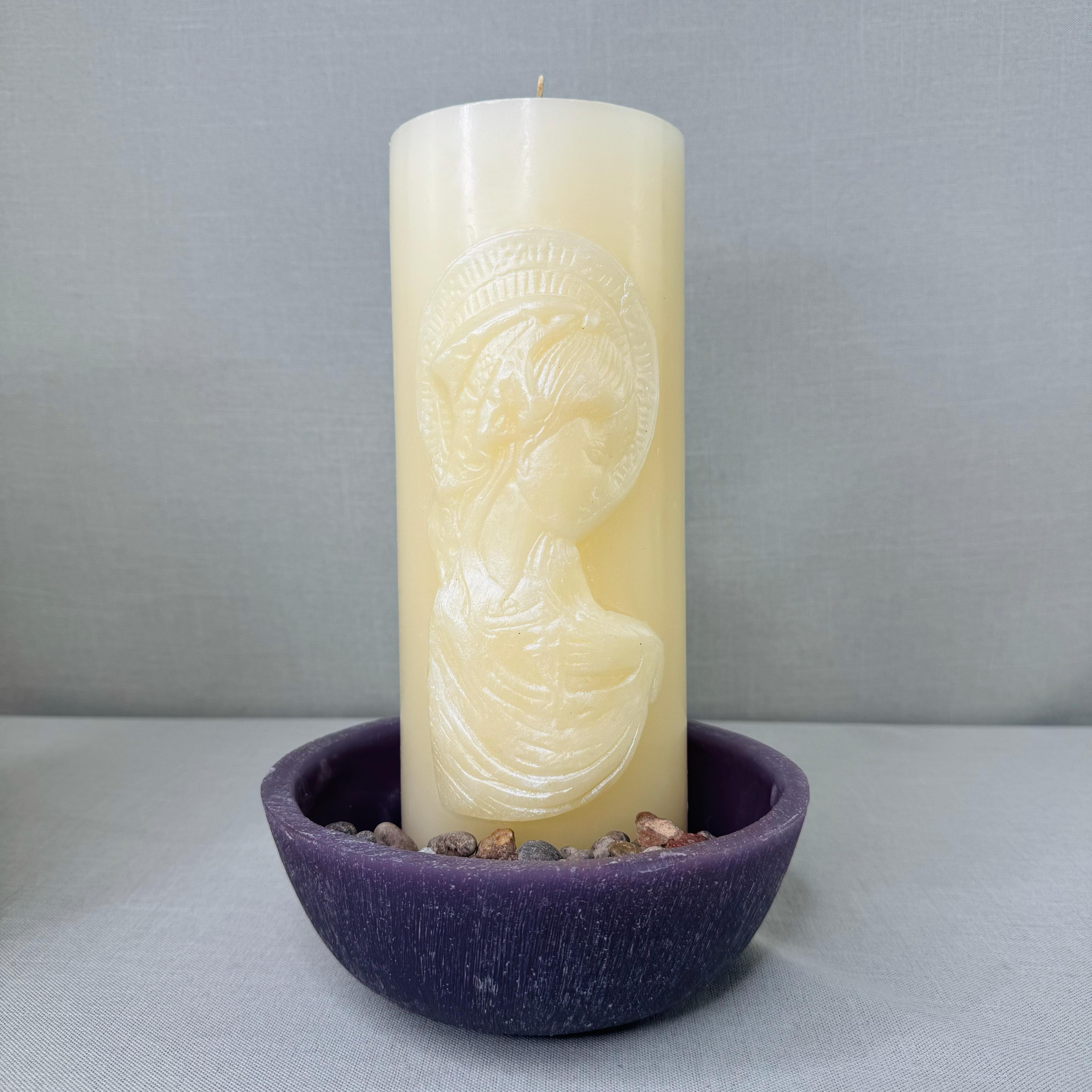 BOWL GRIS Y CAFÉ CON CIRIO - Imagen 4