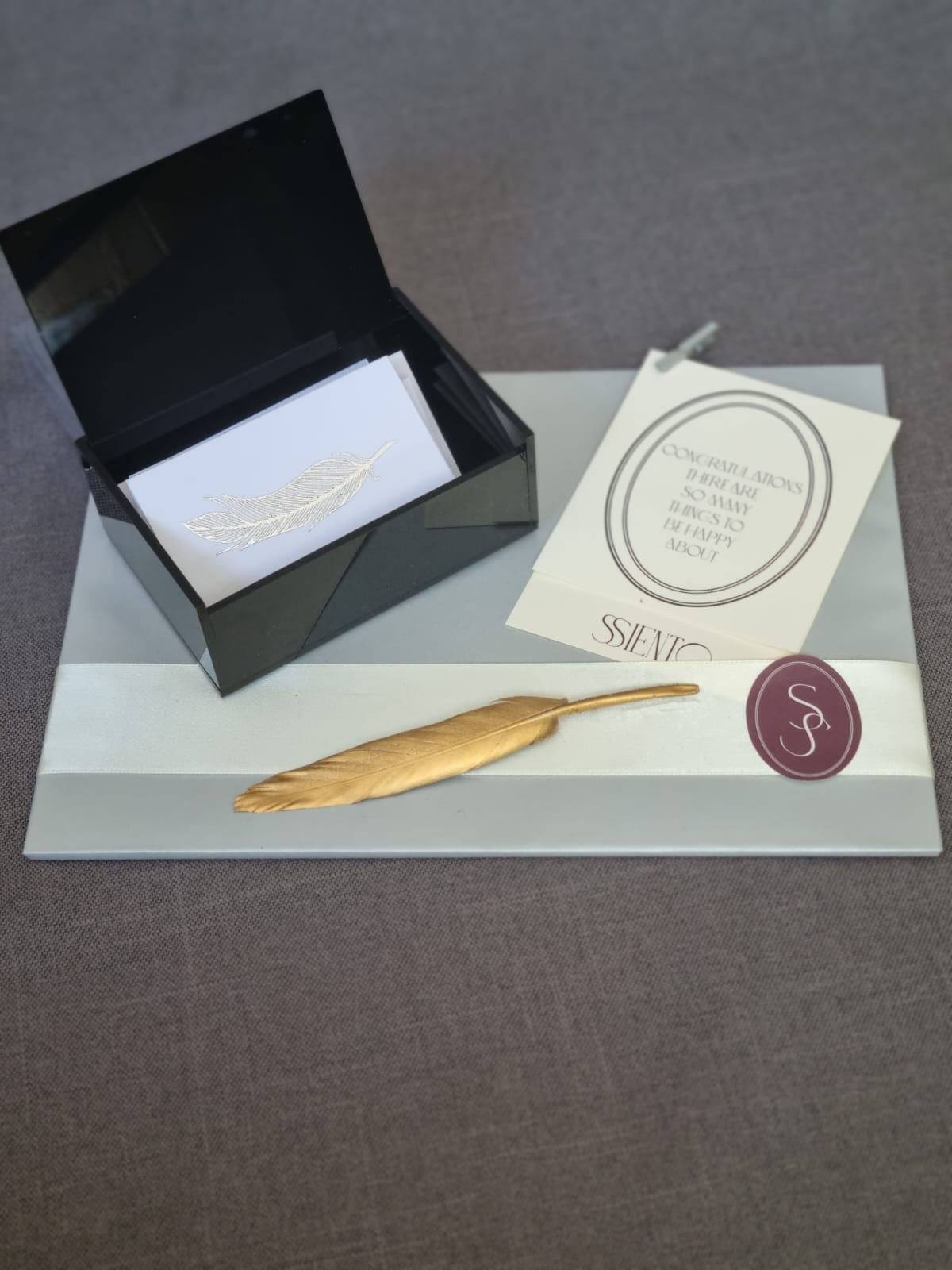 TARJETERO ACRÍLICO CON PIEDRA NATURAL - Imagen 3