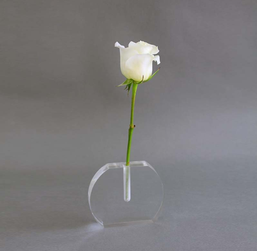 FLORERO DE ACRILICO REDONDO PARA UNA FLOR - Imagen 2