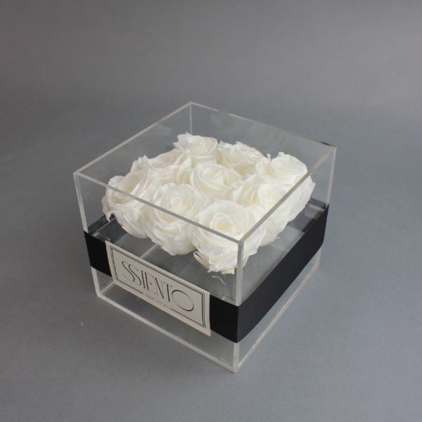 ROSAS BLANCAS PRESERVADAS EN CAJA DE ACRÍLICO - Imagen 6