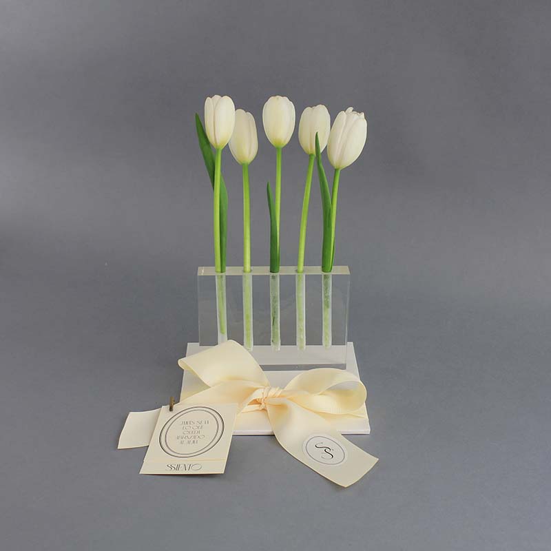 FLORERO DE ACRILICO PARA CINCO FLORES - Imagen 2