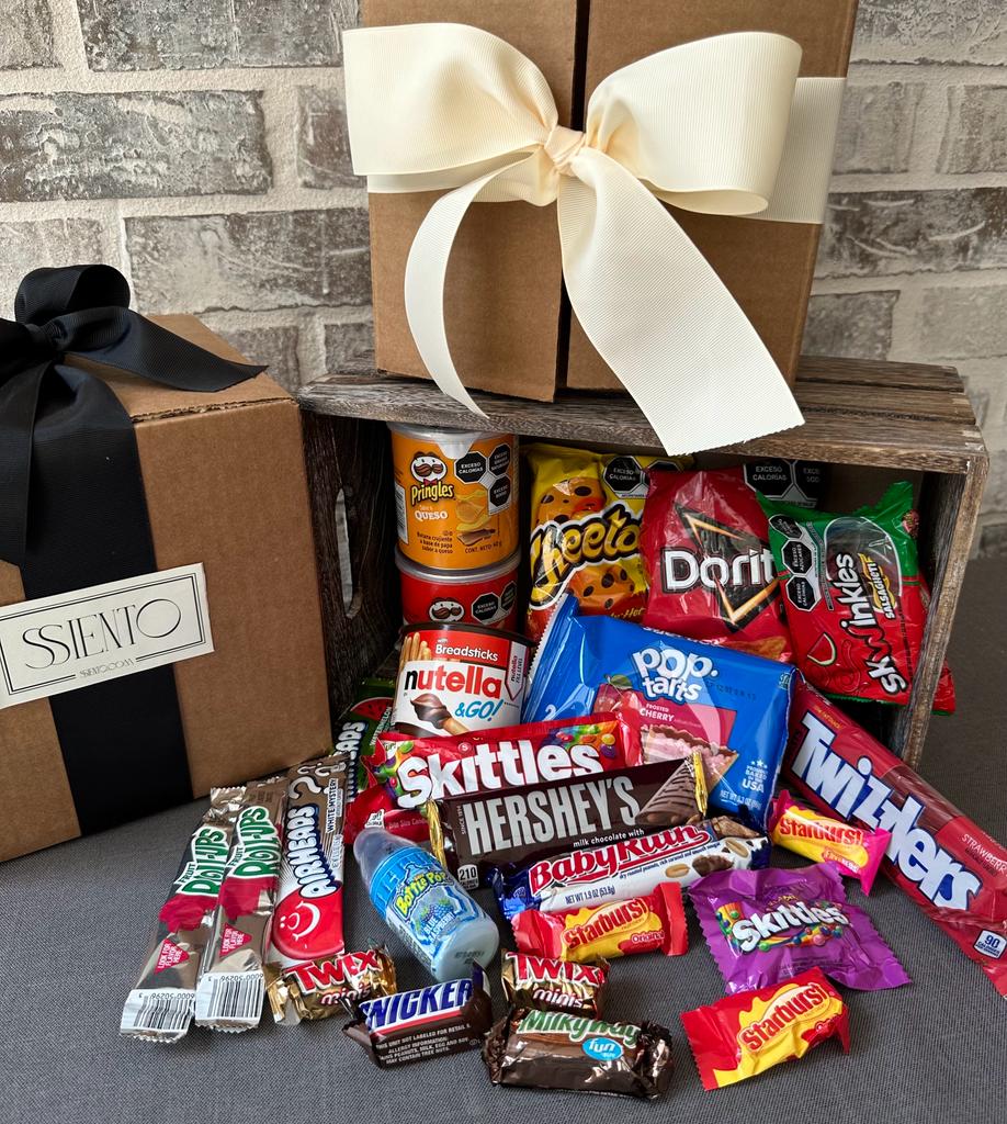 Caja Transparente de Dulces Americanos