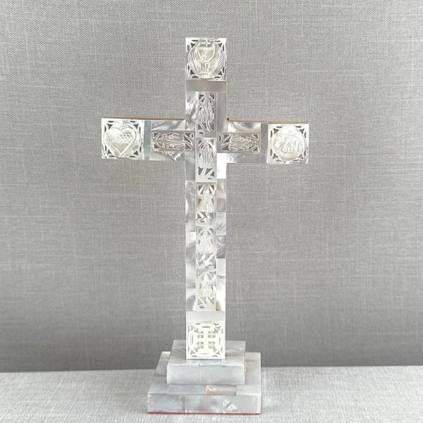 CRUZ DE MADRE PERLA TIERRA SANTA