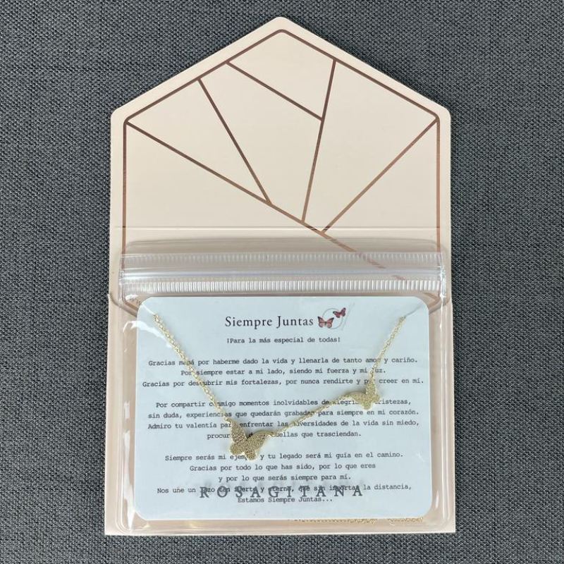 COLLAR MARIPOSA SIEMPRE JUNTAS ROSAGITANA