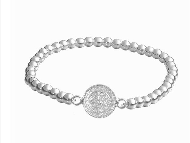 Pulsera San Benito de plata - Imagen 2