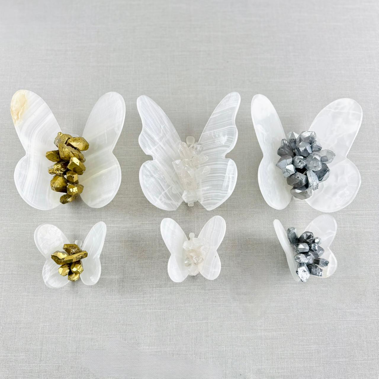 MARIPOSA DE ÓNIX CON CUARZOS