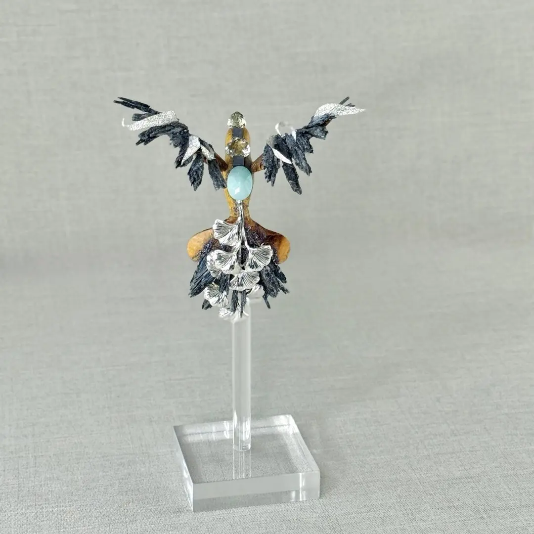 COLIBRIS CON CUARZOS Y BASE DE ACRÍLICO - Imagen 2