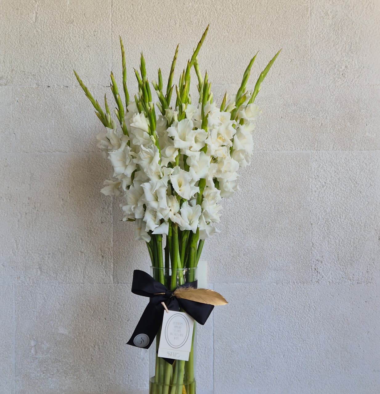 JARRÓN DE GLADEOLAS