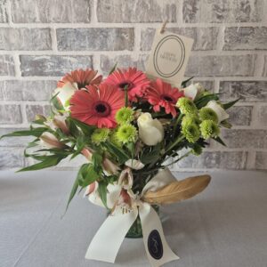 ARREGLO DE ROSAS Y GERBERAS